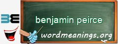 WordMeaning blackboard for benjamin peirce